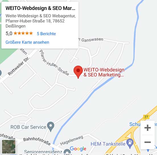 Google Maps Karte Weito-Webdesign